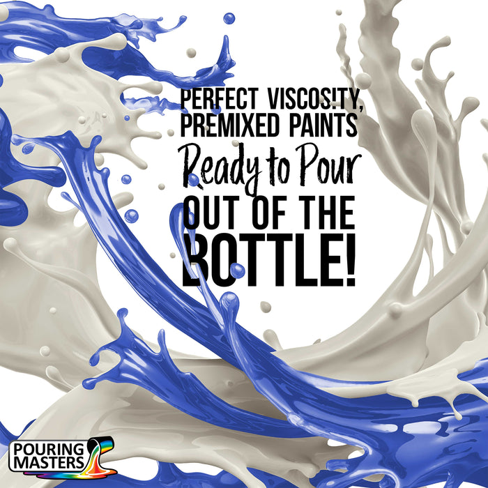 Bluebonnet Acrylic Ready to Pour Pouring Paint Premium 8-Ounce Pre-Mixed Water-Based - for Canvas, Wood, Paper, Crafts, Tile, Rocks and More