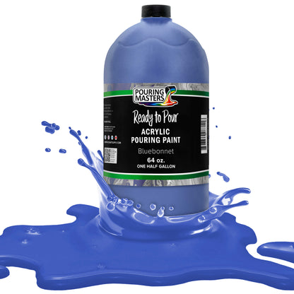 Pouring Masters Bluebonnet Ready to Pour Acrylic Pouring Paint - Premium 64-Ounce Pre-Mixed Fluid Acrylic Paint - Fluid Art Supplies for Canvas, Wood, Paper, Tile & Rocks