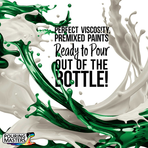 Pouring Masters Forest Green Ready to Pour Acrylic Pouring Paint - Premium 32-Ounce Pre-Mixed Fluid Acrylic Paint - Fluid Art Supplies for Canvas, Wood, Paper, Tile & Rocks
