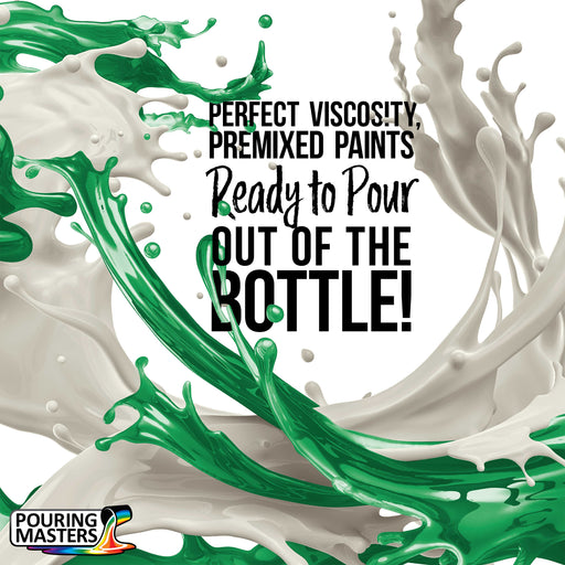 Shamrock Green Acrylic Ready to Pour Pouring Paint Premium 8-Ounce Pre-Mixed Water-Based - for Canvas, Wood, Paper, Crafts, Tile, Rocks and More