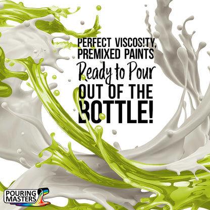 Pouring Masters Neon Yellow Ready to Pour Acrylic Pouring Paint - Premium 64-Ounce Pre-Mixed Fluid Acrylic Paint - Fluid Art Supplies for Canvas, Wood, Paper, Tile & Rocks