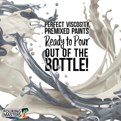 Pouring Masters Silver Dollar Metallic Ready to Pour Acrylic Pouring Paint - Premium 64-Ounce Pre-Mixed Fluid Acrylic Paint - Fluid Art Supplies for Canvas, Wood, Paper, Tile & Rocks