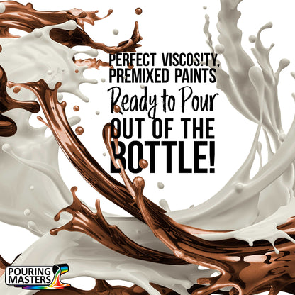 Pouring Masters Copper Penny Metallic Ready to Pour Acrylic Pouring Paint - Premium 64-Ounce Pre-Mixed Fluid Acrylic Paint - Fluid Art Supplies for Canvas, Wood, Paper, Tile & Rocks