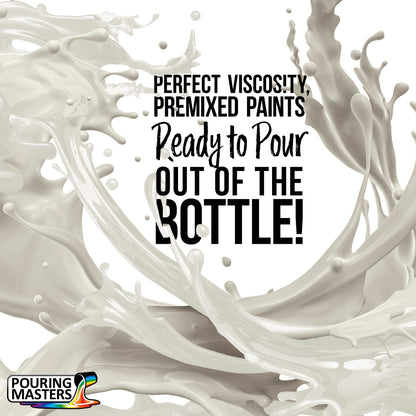 Pouring Masters Bone White Ready to Pour Acrylic Pouring Paint - Premium 8-Ounce Pre-Mixed Fluid Acrylic Paint - Fluid Art Supplies for Canvas, Wood, Paper, Tile & Rocks