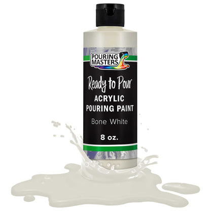 Pouring Masters Bone White Ready to Pour Acrylic Pouring Paint - Premium 8-Ounce Pre-Mixed Fluid Acrylic Paint - Fluid Art Supplies for Canvas, Wood, Paper, Tile & Rocks
