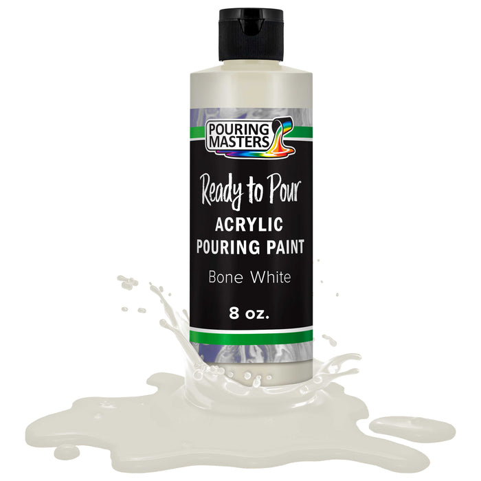 Pouring Masters Bone White Ready to Pour Acrylic Pouring Paint - Premium 8-Ounce Pre-Mixed Fluid Acrylic Paint - Fluid Art Supplies for Canvas, Wood, Paper, Tile & Rocks