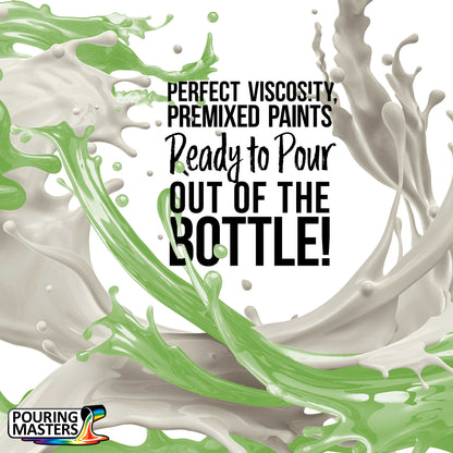 Pouring Masters Celery Green Ready to Pour Acrylic Pouring Paint - Premium 8-Ounce Pre-Mixed Fluid Acrylic Paint - Fluid Art Supplies for Canvas, Wood, Paper, Tile & Rocks
