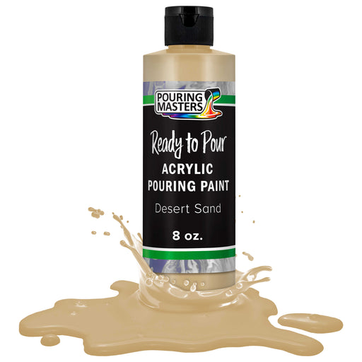 Desert Sand Acrylic Ready to Pour Pouring Paint Premium 8-Ounce Pre-Mixed Water-Based - for Canvas, Wood, Paper, Crafts, Tile, Rocks and More