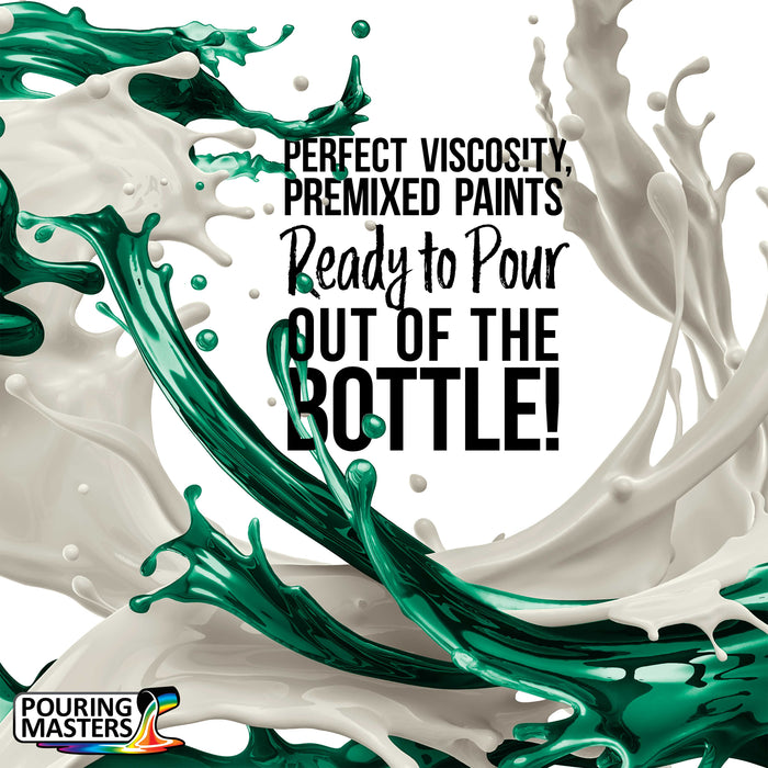 Pouring Masters Deep Ocean Teal Ready to Pour Acrylic Pouring Paint - Premium 64-Ounce Pre-Mixed Fluid Acrylic Paint - Fluid Art Supplies for Canvas, Wood, Paper, Tile & Rocks