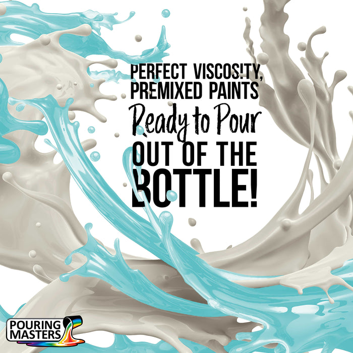 Baby Blue Acrylic Ready to Pour Pouring Paint Premium 32-Ounce Pre-Mixed Water-Based - for Canvas, Wood, Paper, Crafts, Tile, Rocks and More