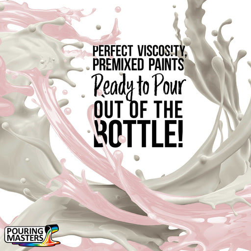 Cotton Candy Pink Acrylic Ready to Pour Pouring Paint Premium 8-Ounce Pre-Mixed Water-Based - for Canvas, Wood, Paper, Crafts, Tile, Rocks and More