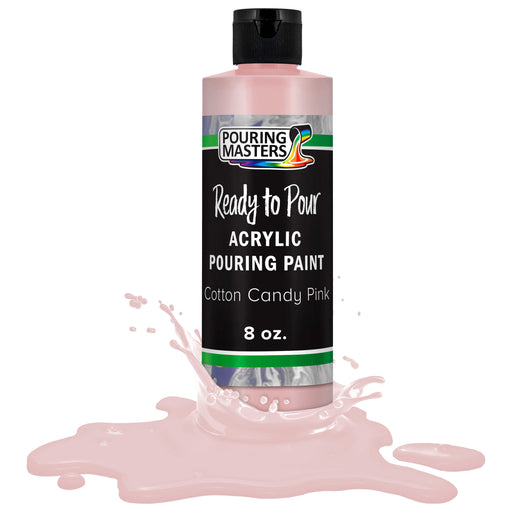 Cotton Candy Pink Acrylic Ready to Pour Pouring Paint Premium 8-Ounce Pre-Mixed Water-Based - for Canvas, Wood, Paper, Crafts, Tile, Rocks and More