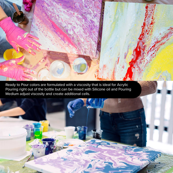 Pouring Masters Lilac Fields Ready to Pour Acrylic Pouring Paint - Premium 32-Ounce Pre-Mixed Fluid Acrylic Paint - Fluid Art Supplies for Canvas, Wood, Paper, Tile & Rocks