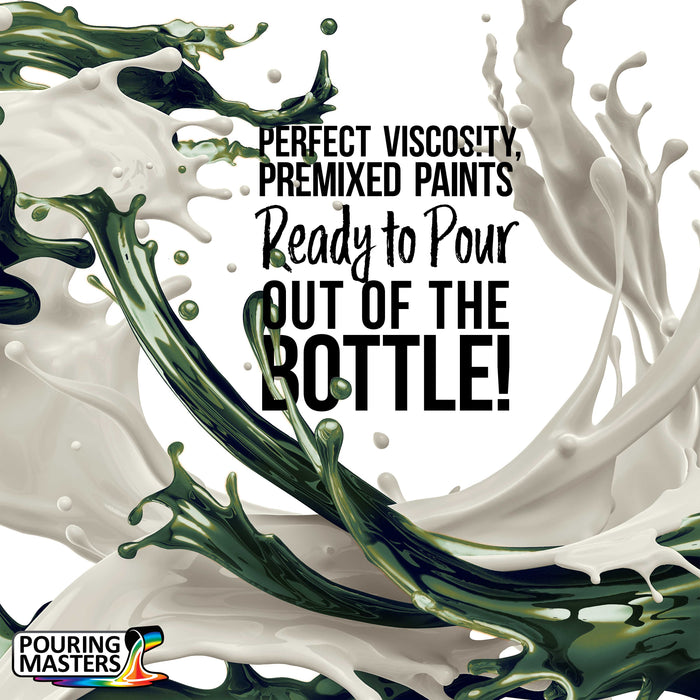 Pouring Masters Ivy Green/Blue Iridescent Special Effects Acrylic Pouring Paint - Premium 8-Ounce Pre-Mixed Fluid Acrylic Paint - Fluid Art Supplies for Canvas, Wood, Paper, Tile & Rocks