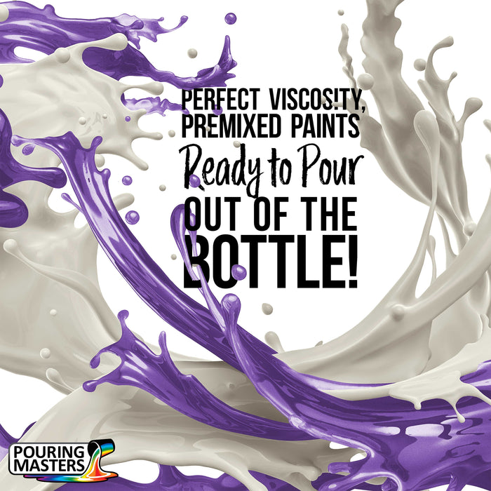 Plum Crazy Purple Metallic Pearl Acrylic Ready to Pour Pouring Paint Premium 32-Ounce Pre-Mixed Water-Based - Painting Canvas, Wood, Crafts, Tile