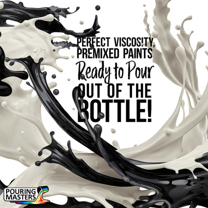Pouring Masters Pewter Gray Bark Metallic Pearl Ready to Pour Acrylic Pouring Paint - Premium 64-Ounce Pre-Mixed Fluid Acrylic Paint - Fluid Art Supplies for Canvas, Wood, Paper, Tile & Rocks