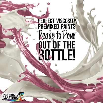 Pouring Masters Rose Pink Metallic Pearl Ready to Pour Acrylic Pouring Paint - Premium 8-Ounce Pre-Mixed Fluid Acrylic Paint - Fluid Art Supplies for Canvas, Wood, Paper, Tile & Rocks