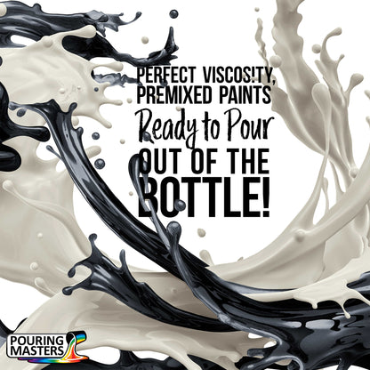 Pouring Masters Gunmetal Gray Metallic Pearl Ready to Pour Acrylic Pouring Paint - Premium 8-Ounce Pre-Mixed Fluid Acrylic Paint - Fluid Art Supplies for Canvas, Wood, Paper, Tile & Rocks