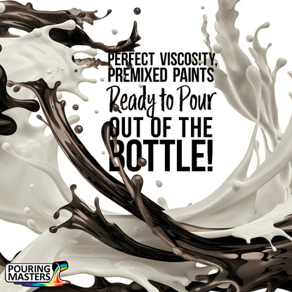 Pouring Masters Gunmetal Gray Metallic Pearl Ready to Pour Acrylic Pouring Paint - Premium 32-Ounce Pre-Mixed Fluid Acrylic Paint - Fluid Art Supplies for Canvas, Wood, Paper, Tile & Rocks