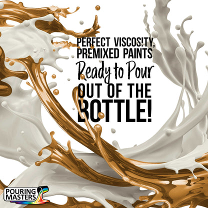 Pouring Masters Placer Gold Metallic Pearl Ready to Pour Acrylic Pouring Paint - Premium 64-Ounce Pre-Mixed Fluid Acrylic Paint - Fluid Art Supplies for Canvas, Wood, Paper, Tile & Rocks