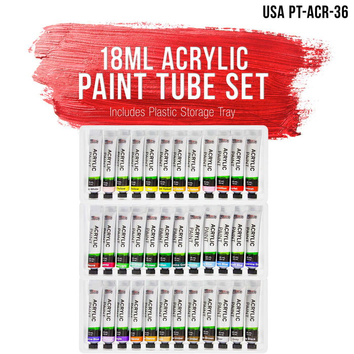 U.S. Art Supply 36 Color Metallic Acrylic Set with Mixing Wheel U.S. Art Supply 36 Color Metallic Acrylic Set with Mixing Wheel