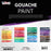 Professional 36 Color Set of Gouache Paint in Large 18ml Tubes - Bonus Color Mixing Wheel