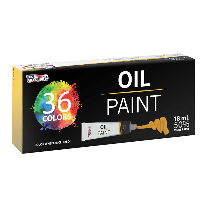 24 Color Set of Art Oil Paint in 12ml Tubes - Rich Vivid Colors for Artists, Students
