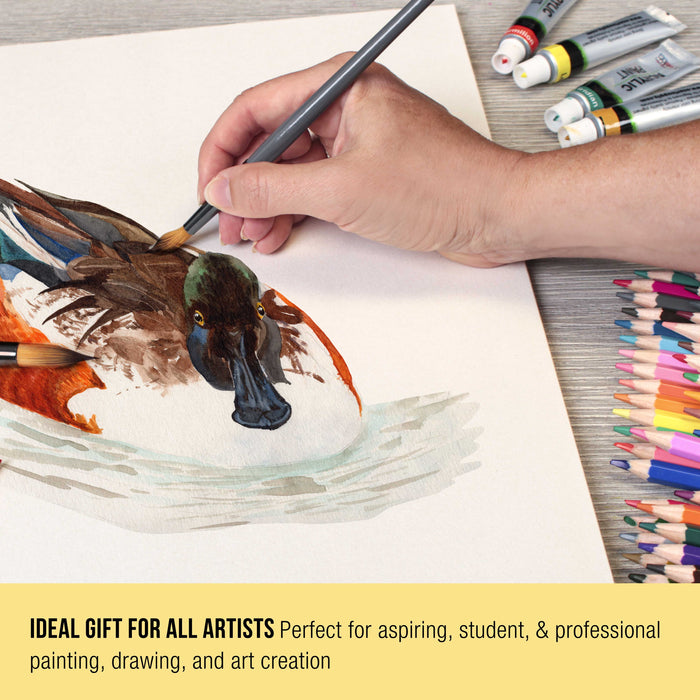 9" x 12" Premium Heavyweight Watercolor Paper Pad, Pack of 2 (24 Sheets Each), 140lb (300gsm) - Spiral Bound, Cold Pressed, Acid-Free, Wet, Water Color Paper - For Artists, Students