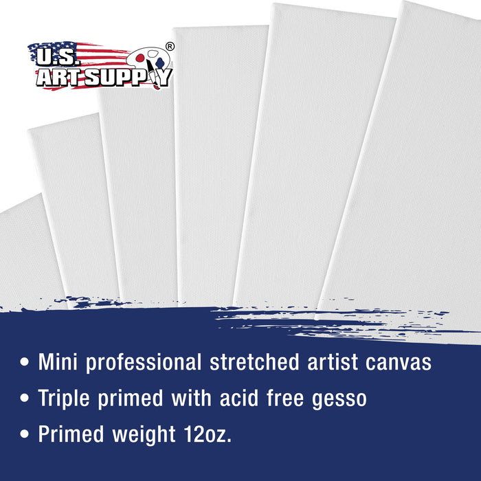 2" x 3" Mini Professional Primed Stretched Canvas 72-Pack