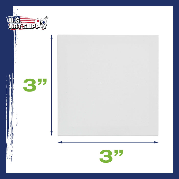 3" x 3" Mini Professional Primed Stretched Canvas 12 Pack