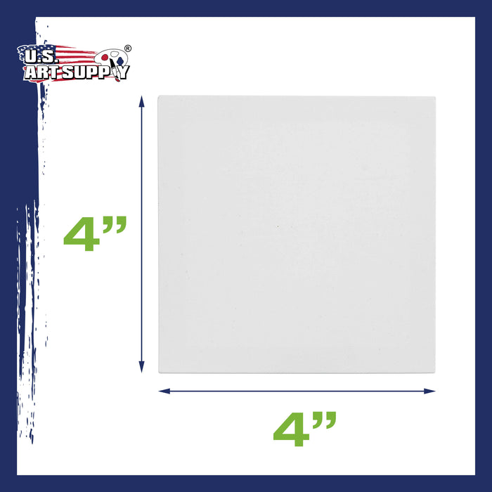 Mini Stretched Canvas 4" x 4" Squares White 24-Pack