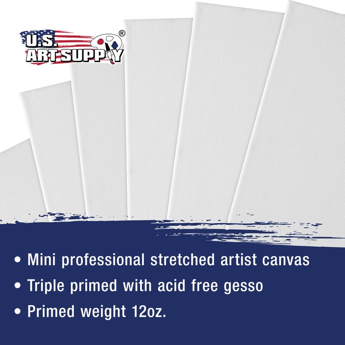 Mini Stretched Canvas 4" x 4" Squares White 24-Pack