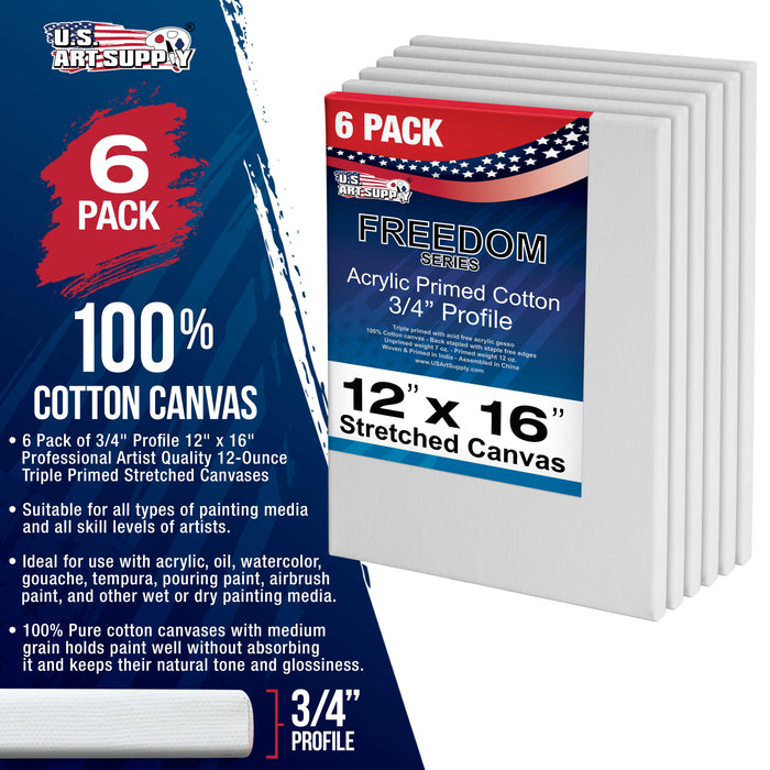 6 Pack 12 x 16 Super Value Canvas by Artist's Loft® Necessities™