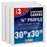 30 x 30 inch Stretched Canvas 12-Ounce Triple Primed, 3-Pack - Professional Artist Quality White Blank 3/4" Profile, 100% Cotton, Heavy-Weight Gesso