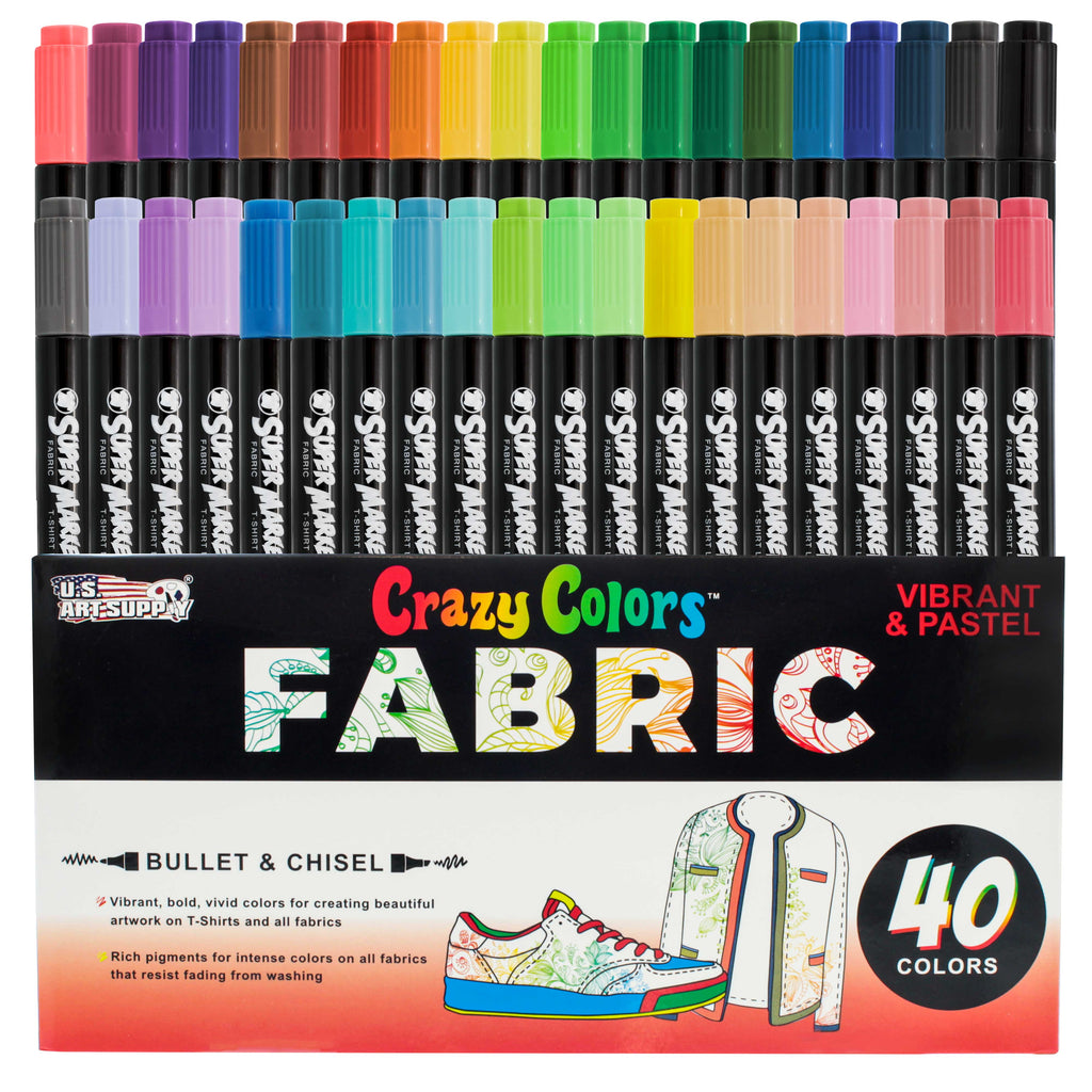 Dual Tip Fabric & T-Shirt Marker 40 Color Mega Set — TCP Global