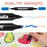 Super Markers 60 Unique Primary, Pastel, Neon Colors Dual Tip Fabric & T-Shirt Marker Set - Double-Ended Fabric Markers with Chisel Point and Fine Point Tips