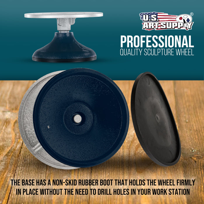 7" Diameter Sculpting Wheel- Heavy Duty All Metal Construction & Turntable with Ball Bearings