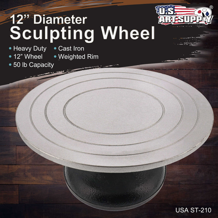 Large 12 Diameter Sculpting Wheel Heavy Duty All Metal Construction &  Turntable With Ball Bearings 