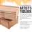 10 Drawer Wood Artist Supply Storage Box - Pastels, Pencils, Pens, Markers, Brushes