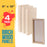 6" x 12" Birch Wood Paint Pouring Panel Boards, Gallery 1-1/2" Deep Cradle (4 Pack) - Artist Depth Wooden Wall Canvases - Painting, Acrylic, Oil