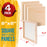 6" x 6" Unfinished Cradled Wood Panels for Painting, Gallery 1-1/2" Deep (4 Pack) - Artist Depth Wooden Wall Canvases - Mixed-Media Craft, Acrylic, Oil, Encaustic, Paint Pouring