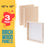 12" x 12" Birch Wood Paint Pouring Panel Boards, Gallery 1-1/2" Deep Cradle (3 Pack) - Artist Depth Wooden Wall Canvases - Painting, Acrylic, Oil