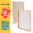 14" x 18" Birch Wood Paint Pouring Panel Boards, Gallery 1-1/2" Deep Cradle (2 Pack) - Artist Depth Wooden Wall Canvases - Painting, Acrylic, Oil