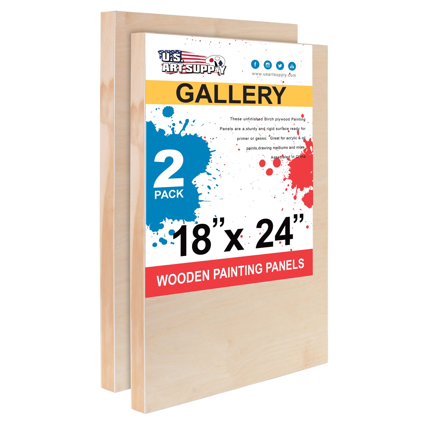 Art Boards Natural Gesso coated artist panels have solid edges and a  painting surface of many coats of Art Boards Superior Quality Panel Gesso.