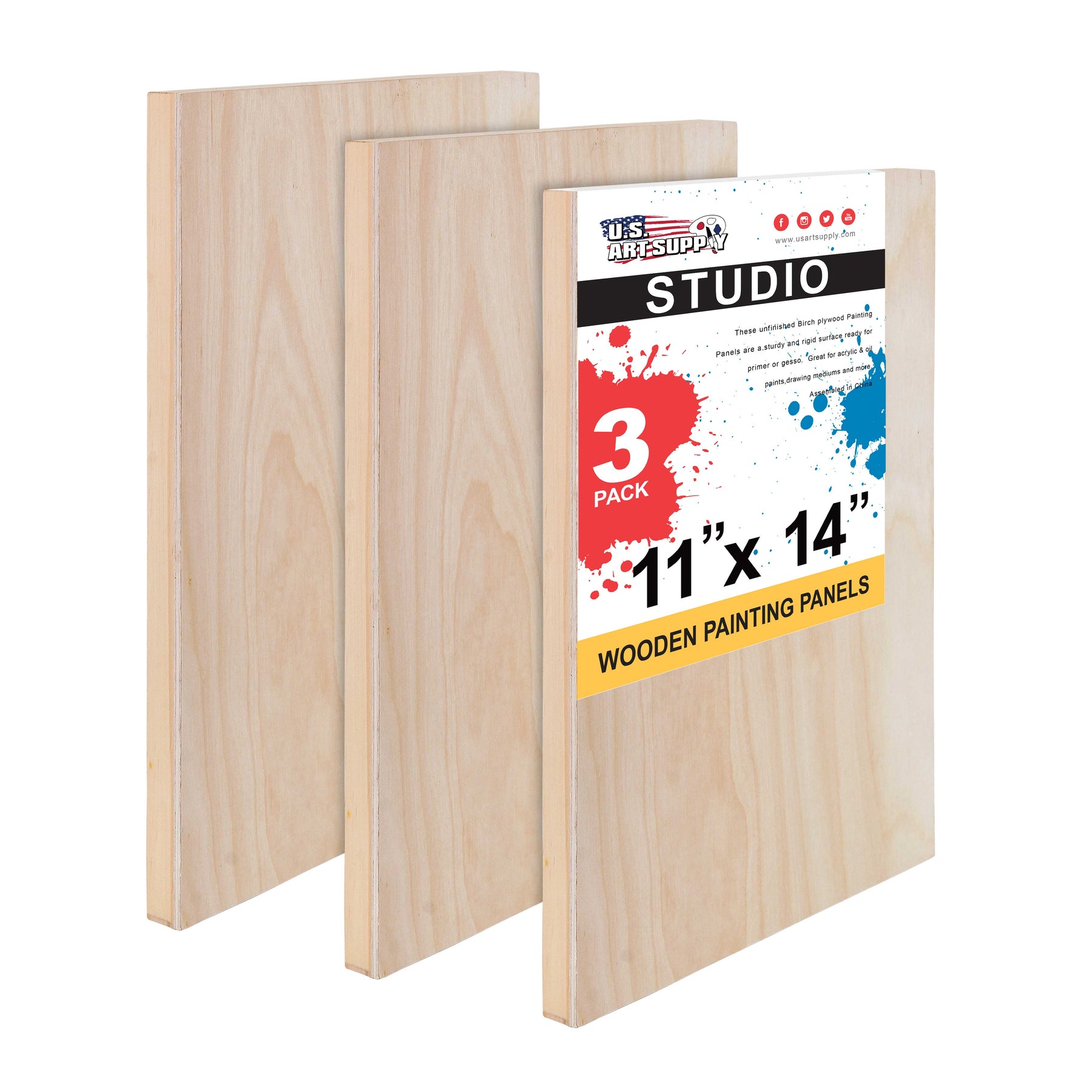 4 X 6 Birch Wood Panel Boards, Studio 3/4 Deep Cradle Pack of 5 — TCP  Global