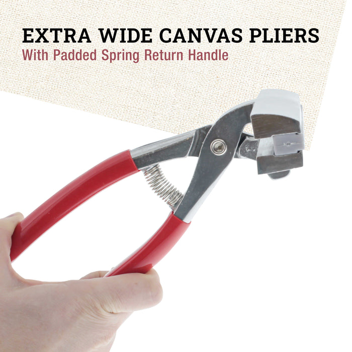 Professional Extra Wide Canvas Pliers 4-3/4 in. with Padded Spring Return Handle