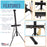 69" High Aluminum Single Mast Artists Studio Easel Stand for Sign and Floor Display - Heavy Duty Adjustable Extra Large Canvas Height Up To 47" - Palette Holder, Brush Rest, Painting