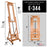 Double Rocker Crank Heavy Duty Extra Large Wooden Studio Floor Easel - Sturdy Double Mast Adjustable H-Frame - Beech Wood Artist Painting Canvas Stand