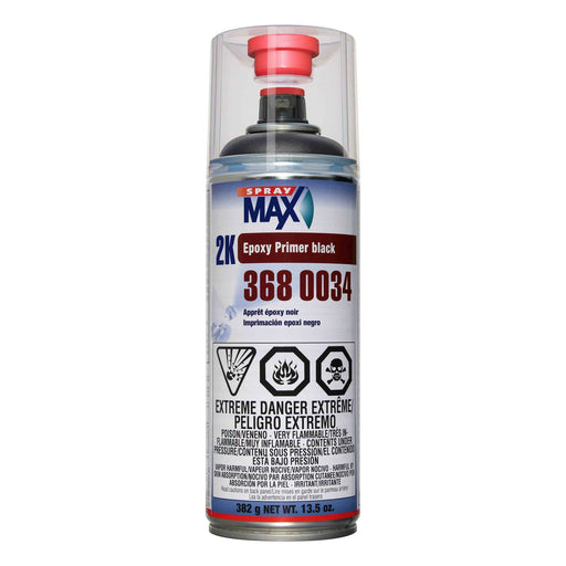SprayMax 2K Epoxy Primer - Aerosol, 12.7oz - Black