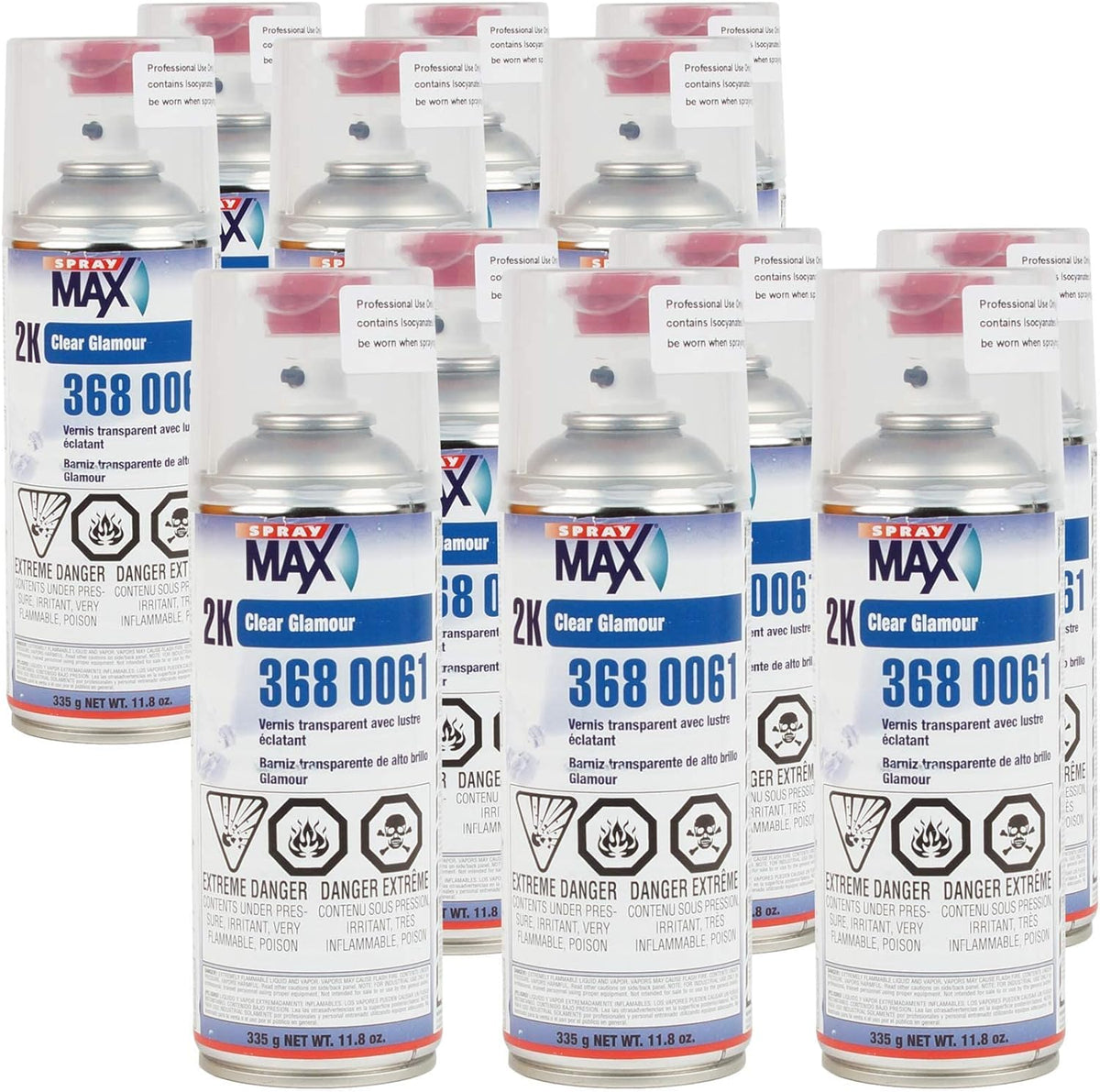 Spraymax 2K Clear Coat Aerosol Spray Cans - 12 Pack - High Gloss Autom ...